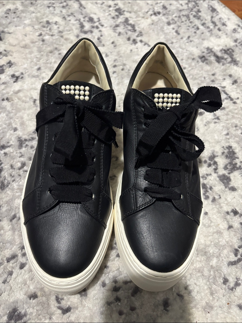 Artillo Guisti  Leombruni  Leather Sneakers with Pearl Tongue and White platform